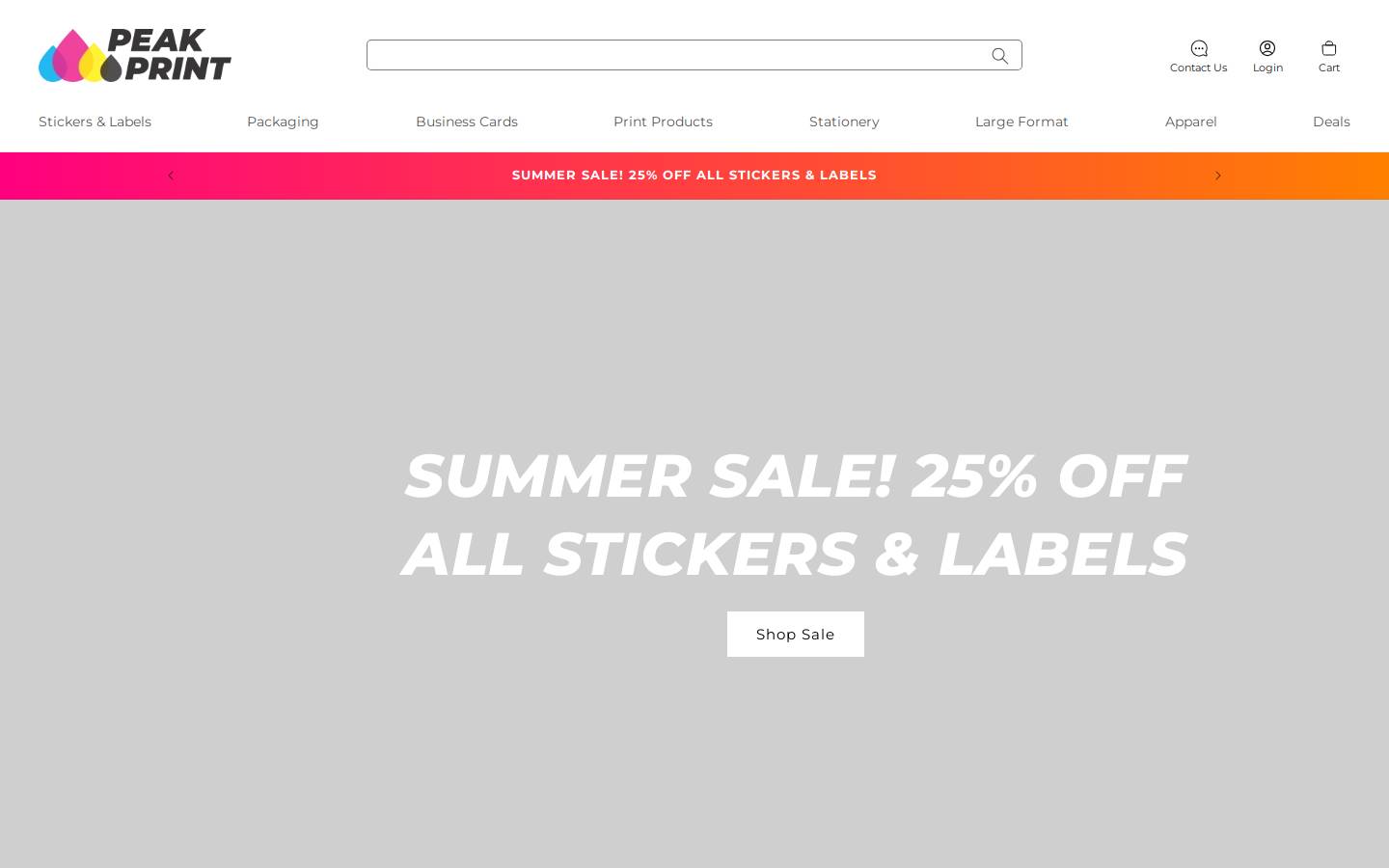 peakprint.ca homepage screenshot