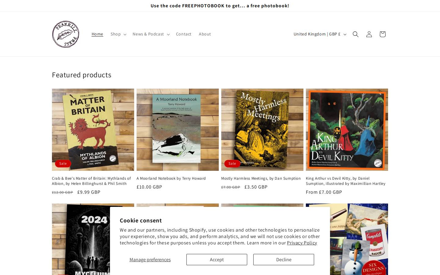 peakrill.com homepage screenshot