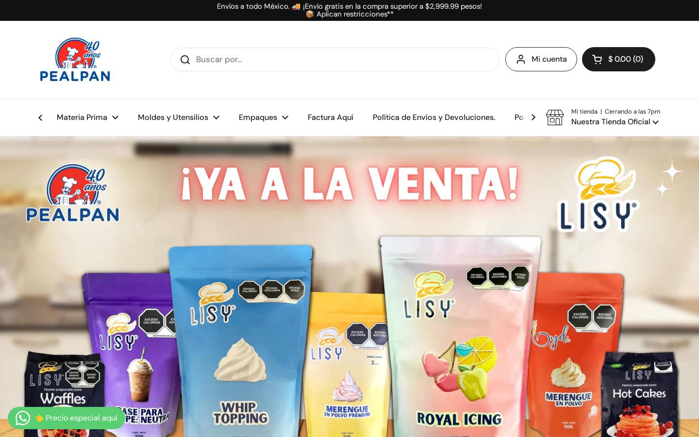 pealpan.mx homepage screenshot