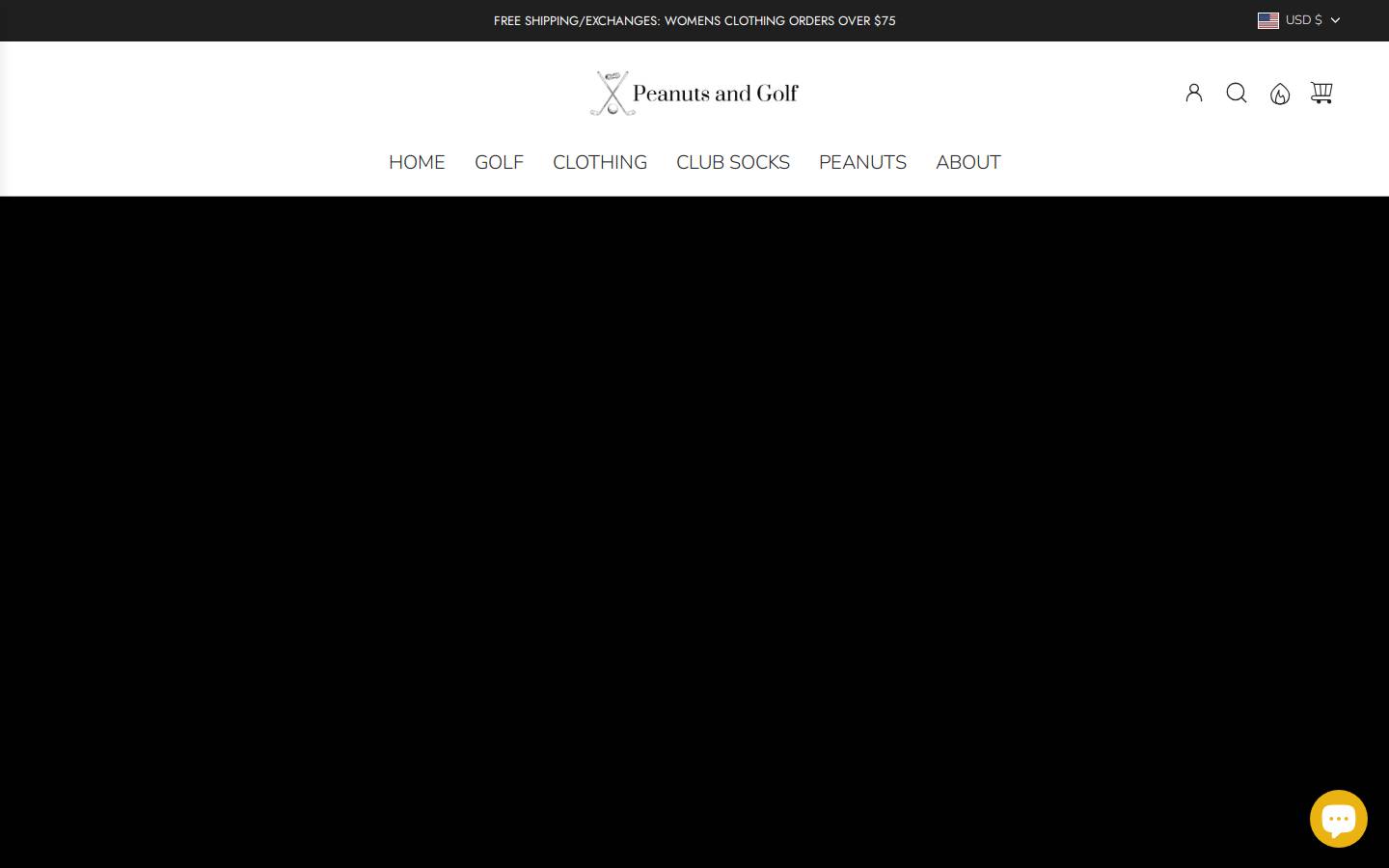 peanutsandgolf.com homepage screenshot