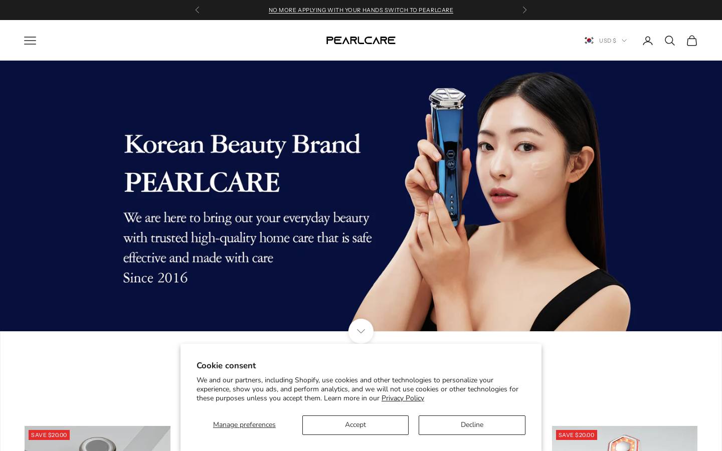 pearlcare.store homepage screenshot
