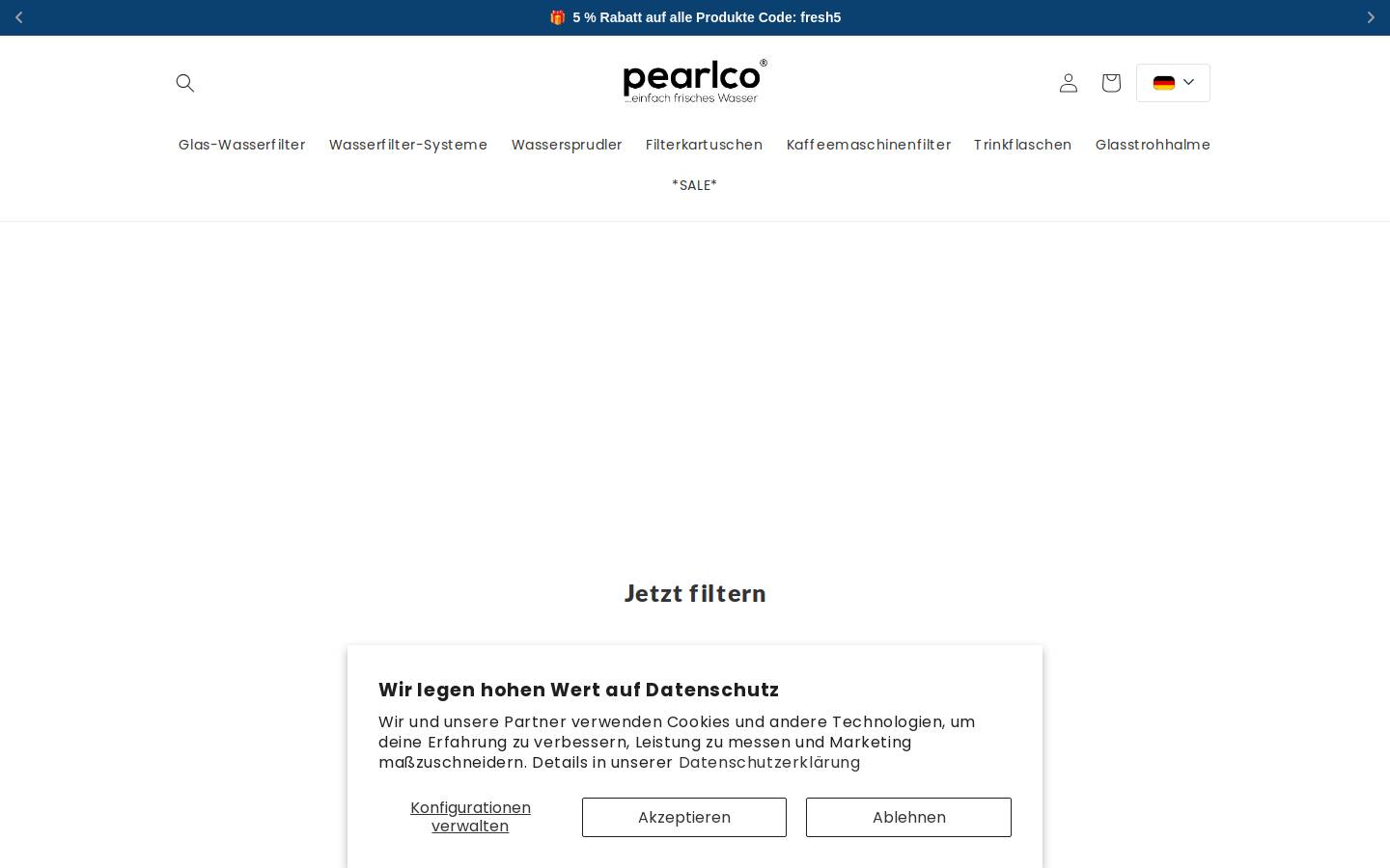 pearlco.de homepage screenshot