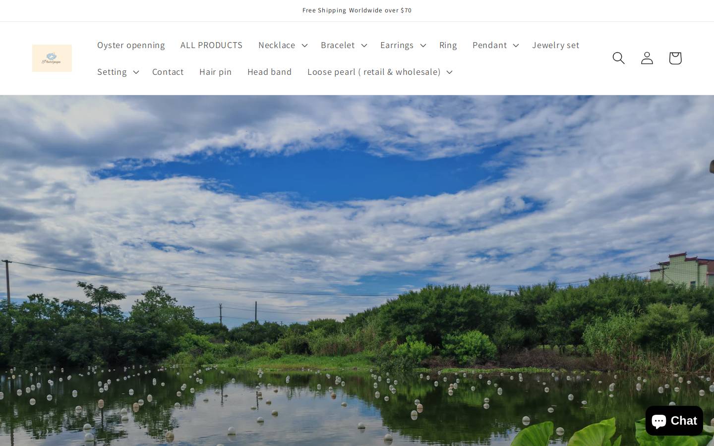 pearlgaga.com homepage screenshot