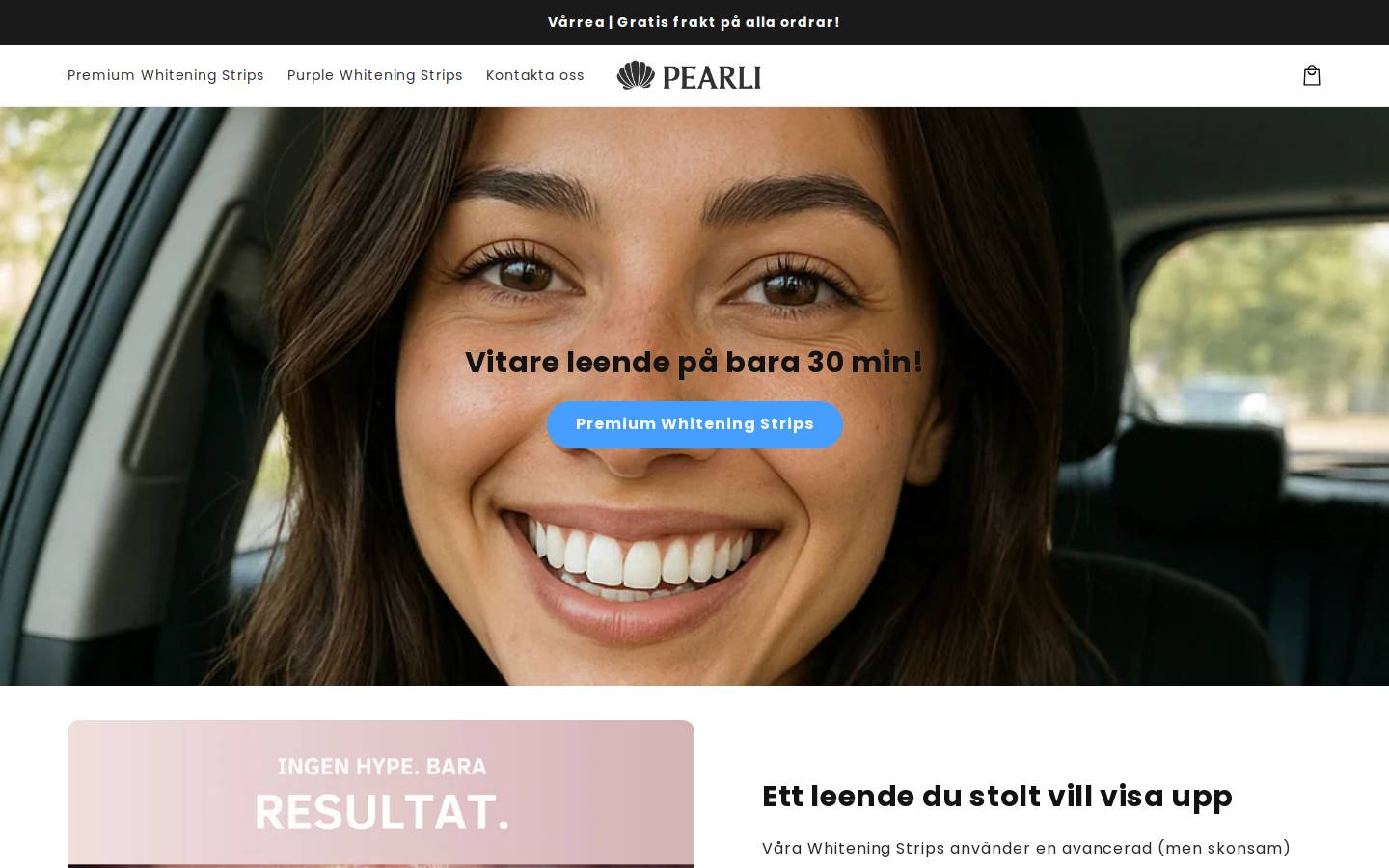 pearli.se homepage screenshot
