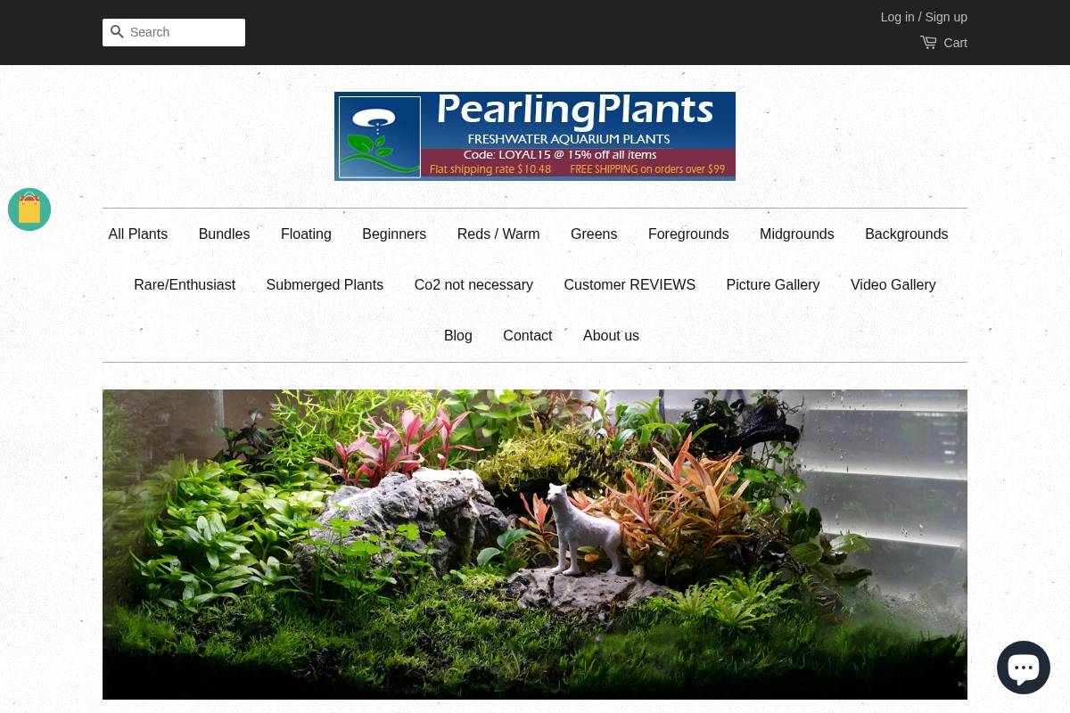 pearlingplants.com homepage screenshot