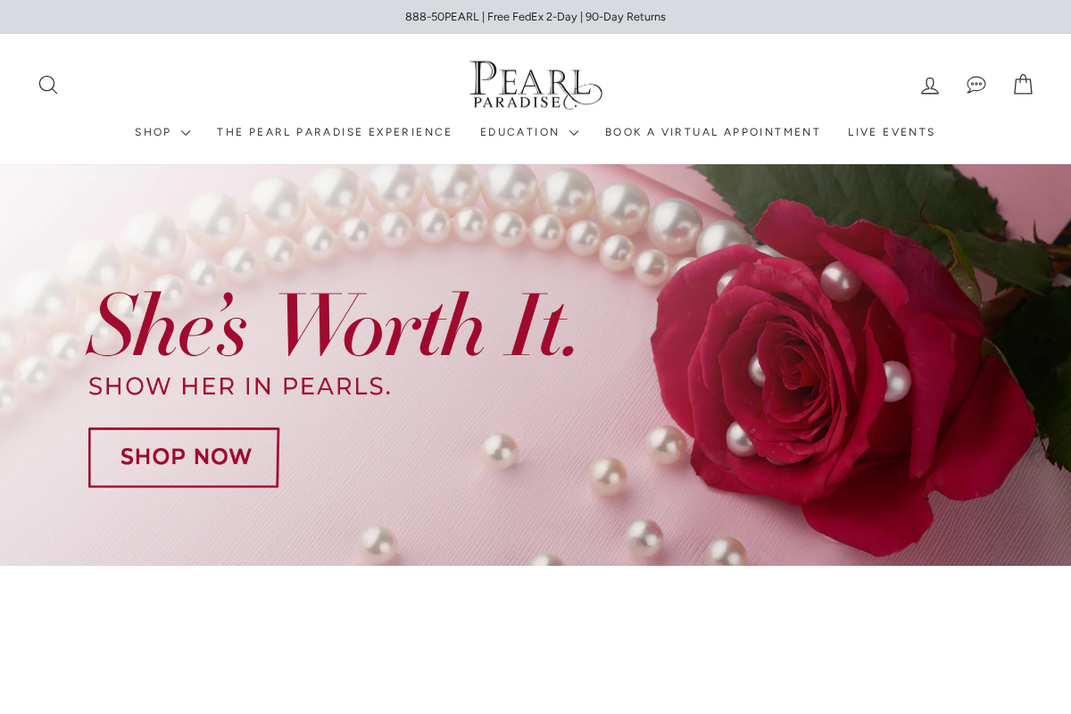 Pearl Paradise homepage screenshot