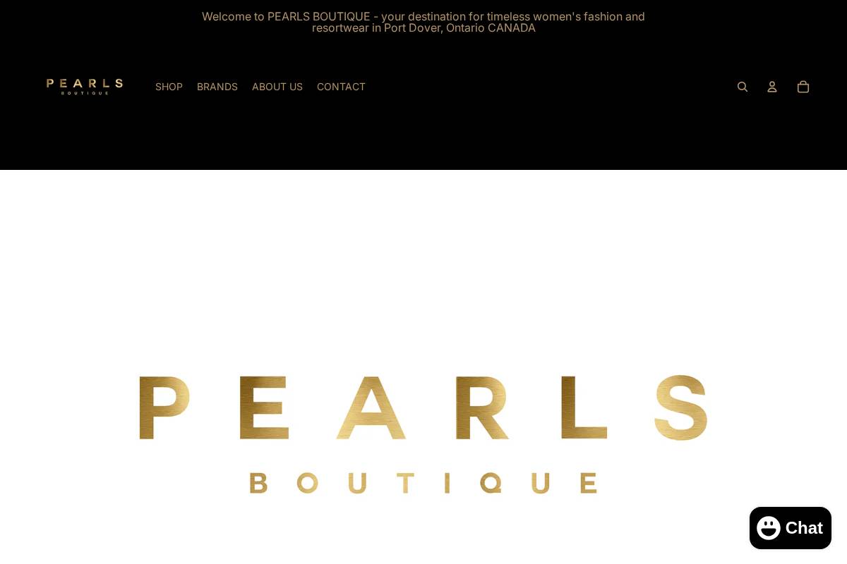 Pearlsboutique homepage screenshot