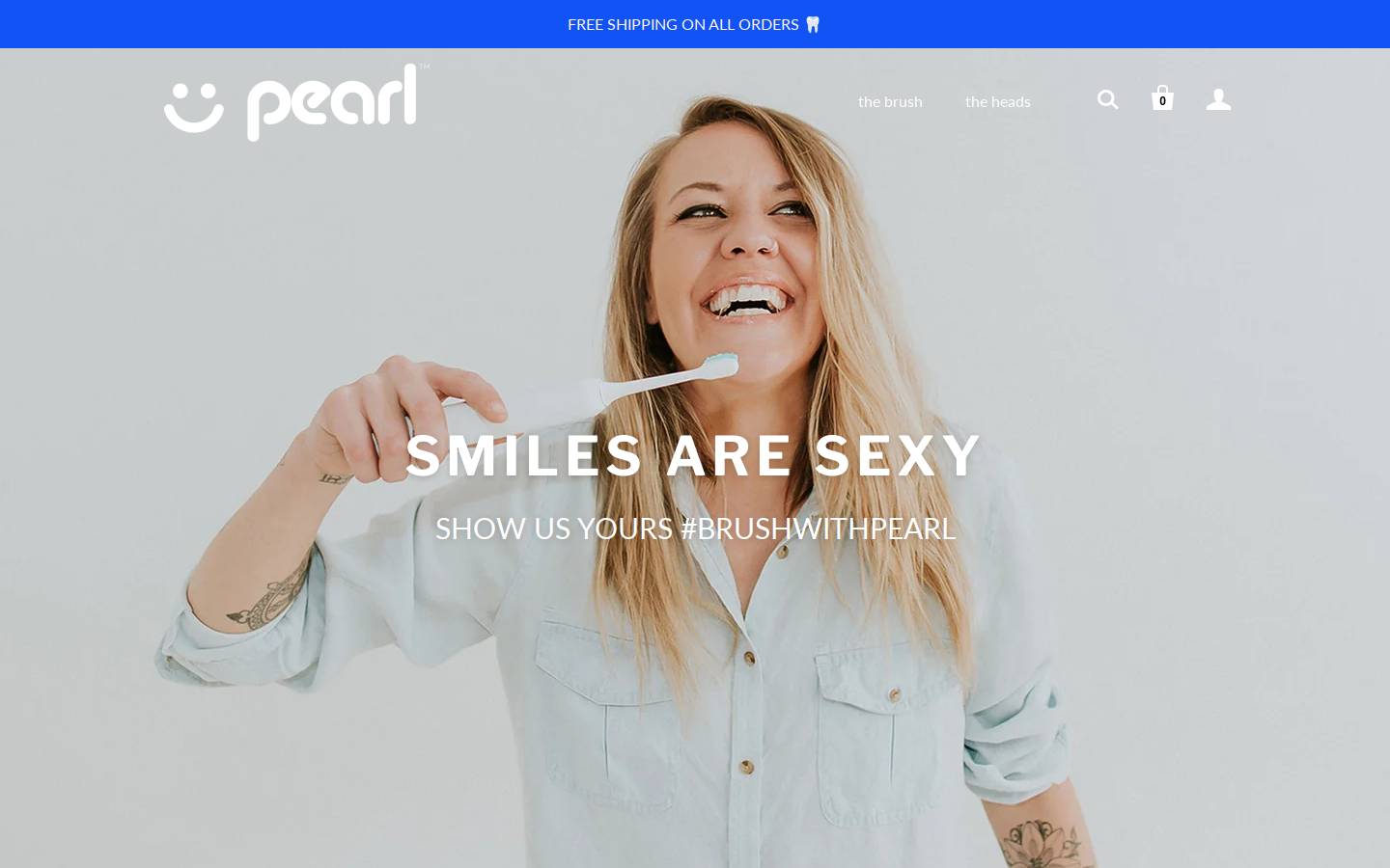 pearltoothbrush.com homepage screenshot