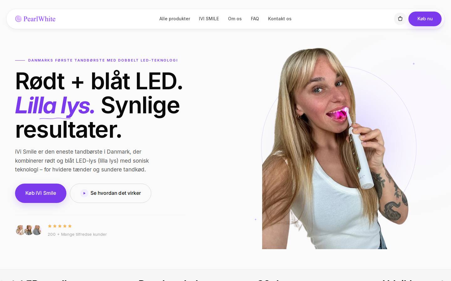 Pearlwhite homepage screenshot