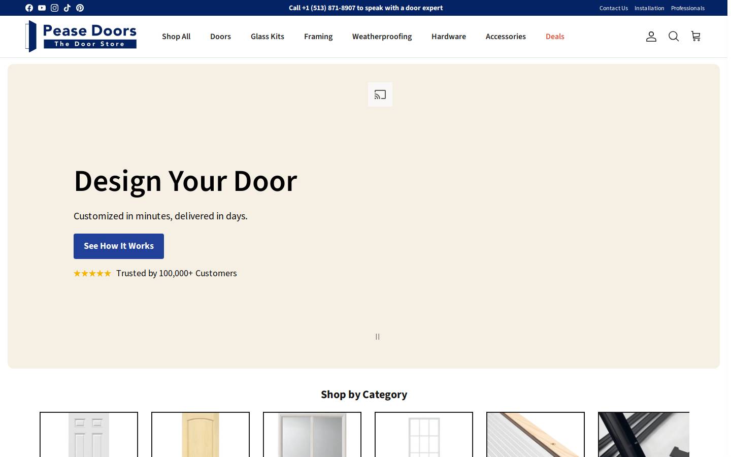 Pease Industries homepage screenshot