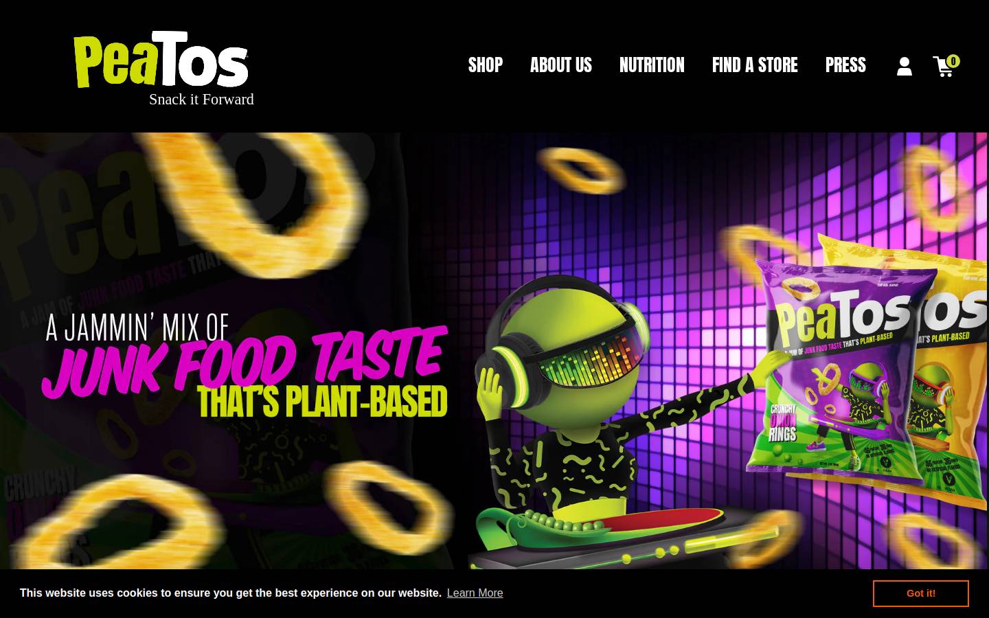 peatos.com homepage screenshot