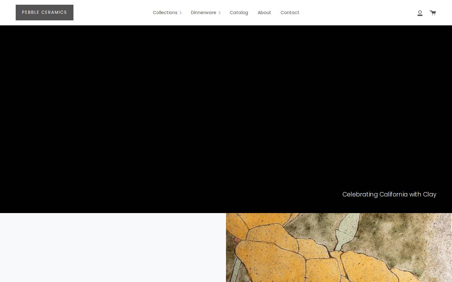 pebbleceramics.com homepage screenshot