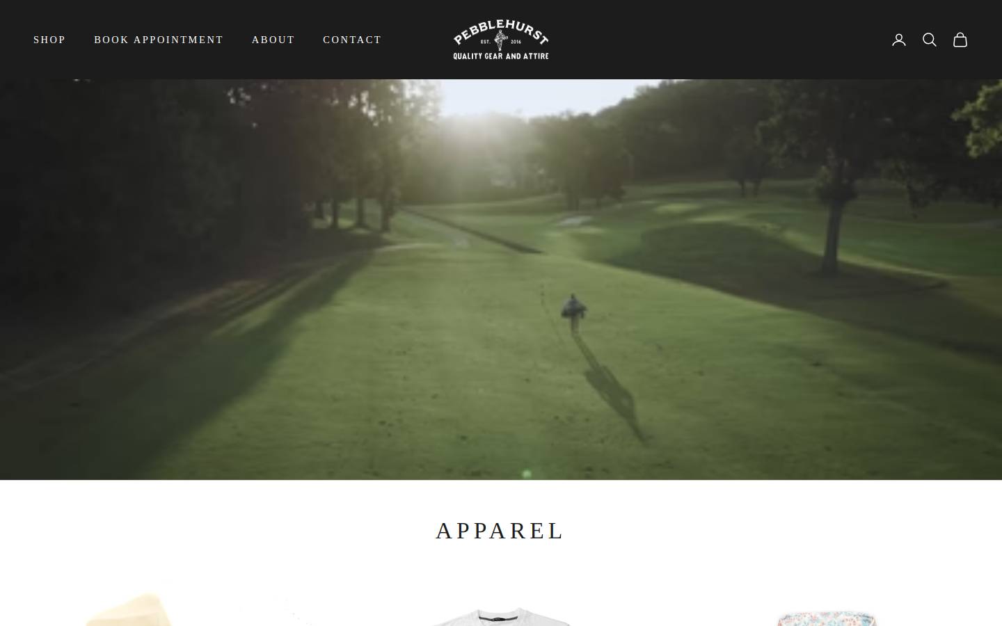 pebblehurst.com homepage screenshot
