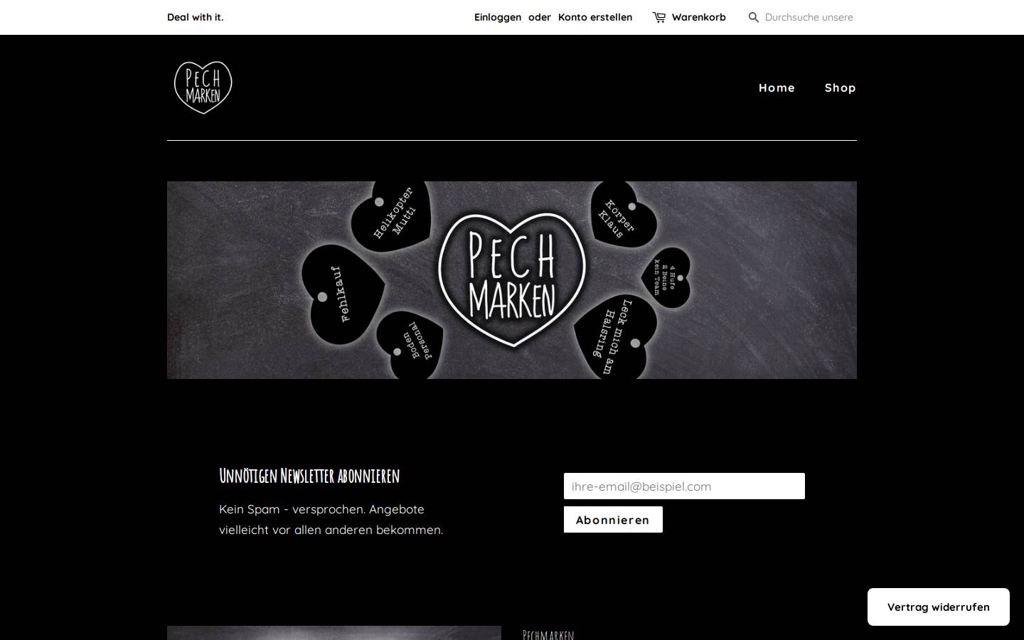 pechmarken.de homepage screenshot
