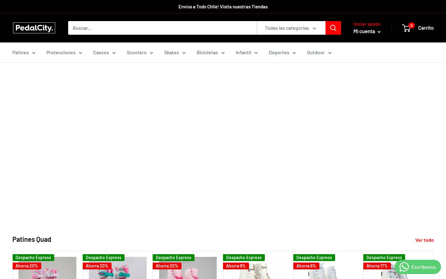 pedalcity.cl homepage screenshot