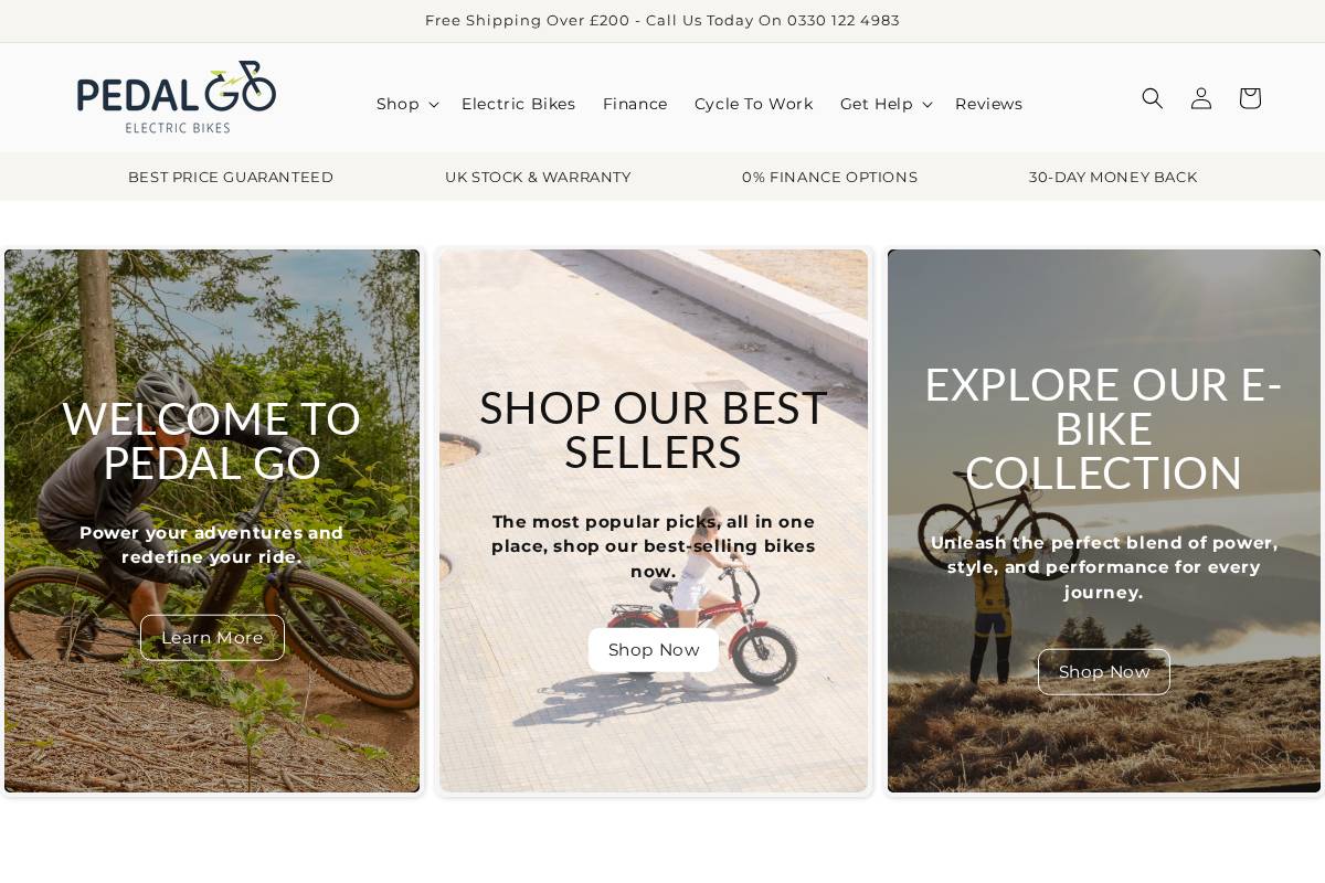 Pedalgo homepage screenshot