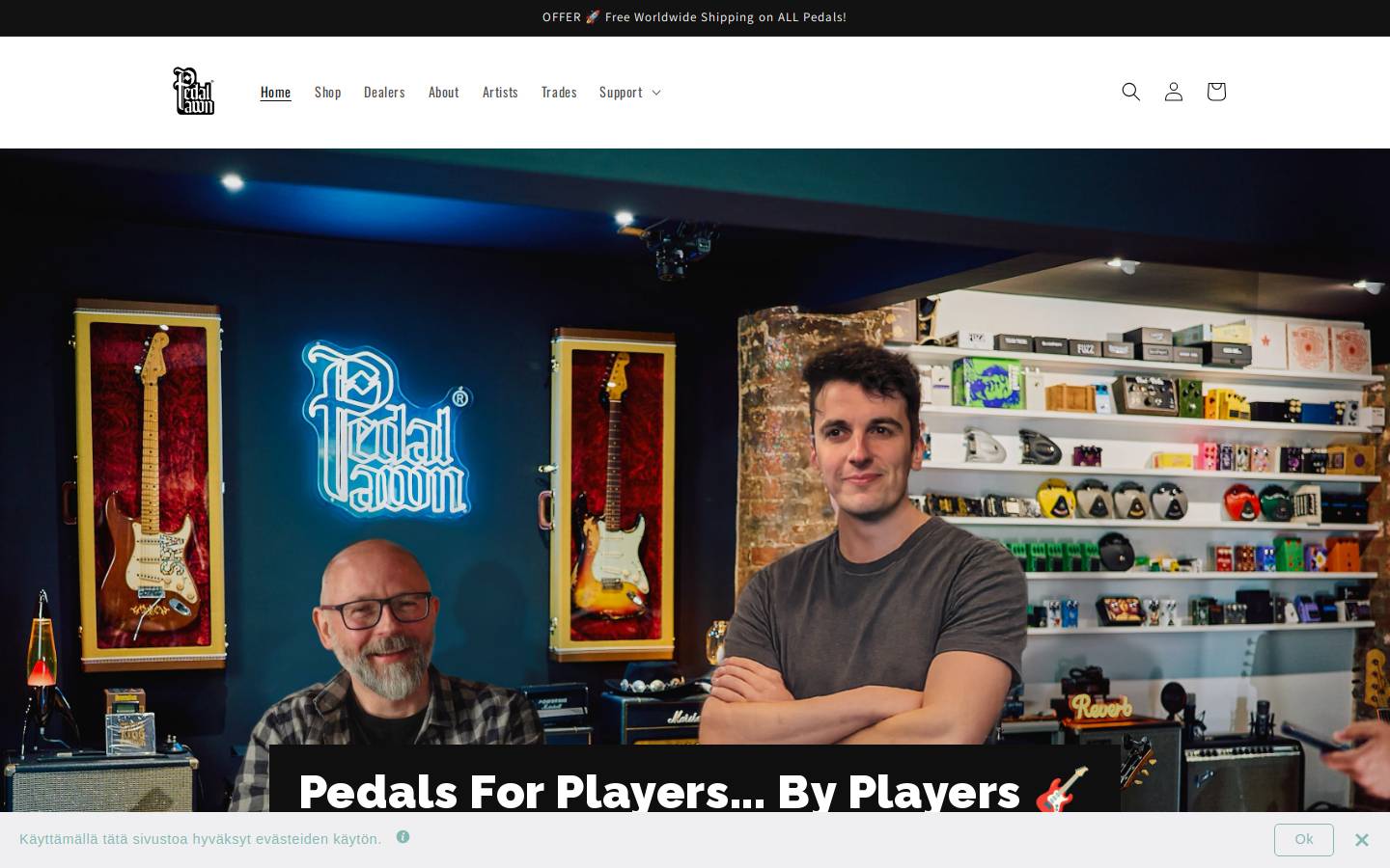 pedalpawn.com homepage screenshot
