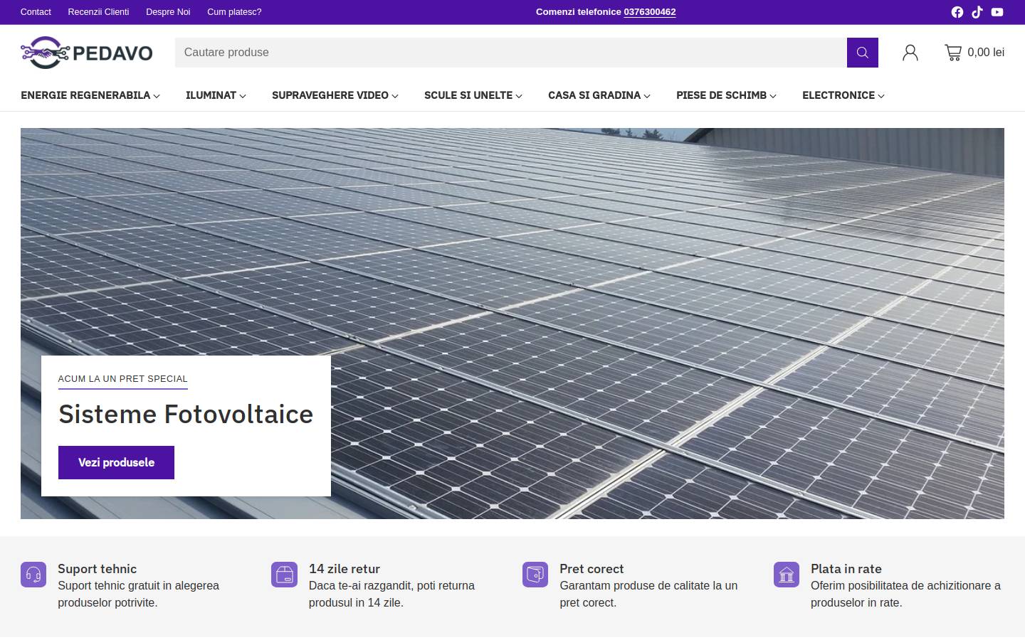 pedavo.ro homepage screenshot