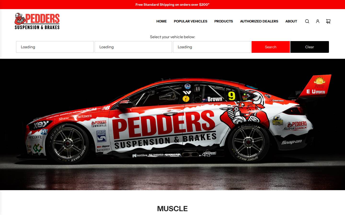 pedders.com homepage screenshot