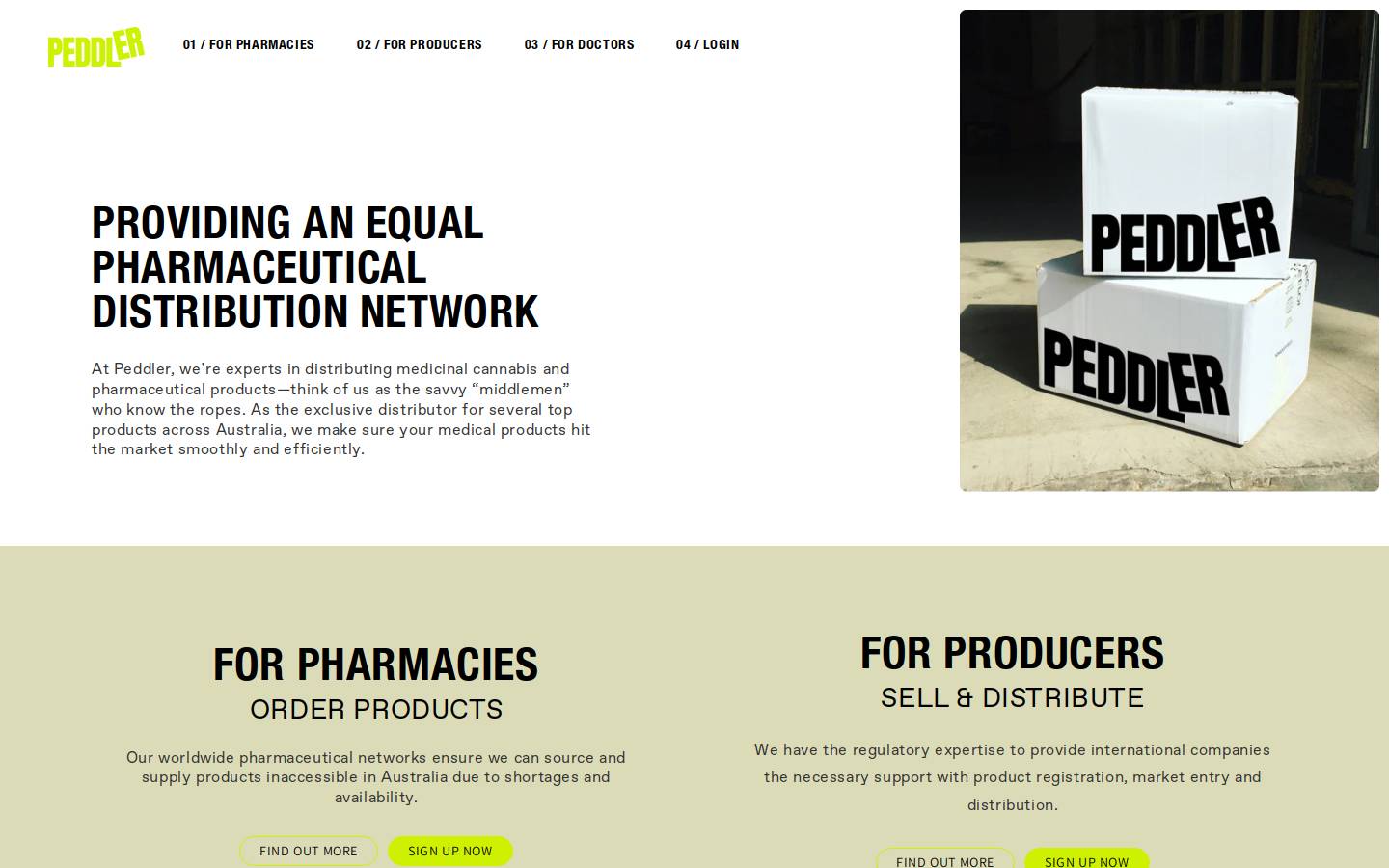 Peddler.com homepage screenshot