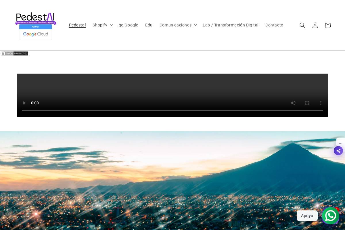 Pedestal homepage screenshot