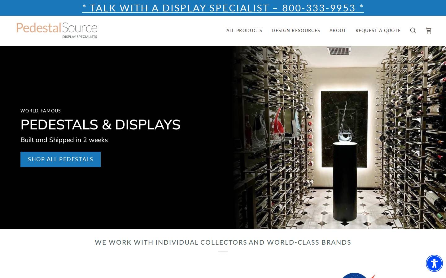 Pedestal Source homepage screenshot