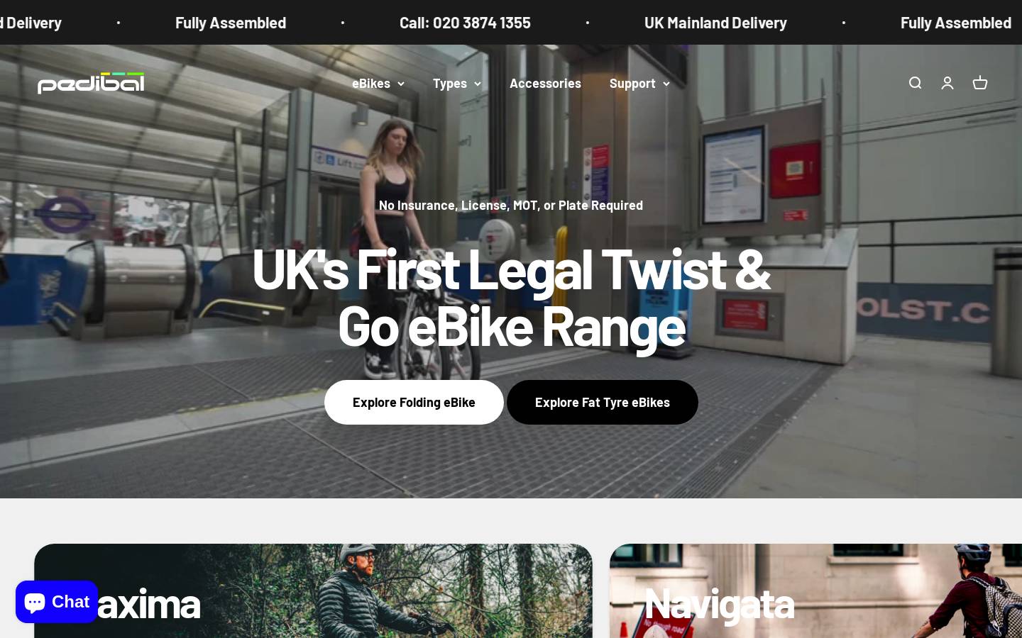 pedibal.co.uk homepage screenshot