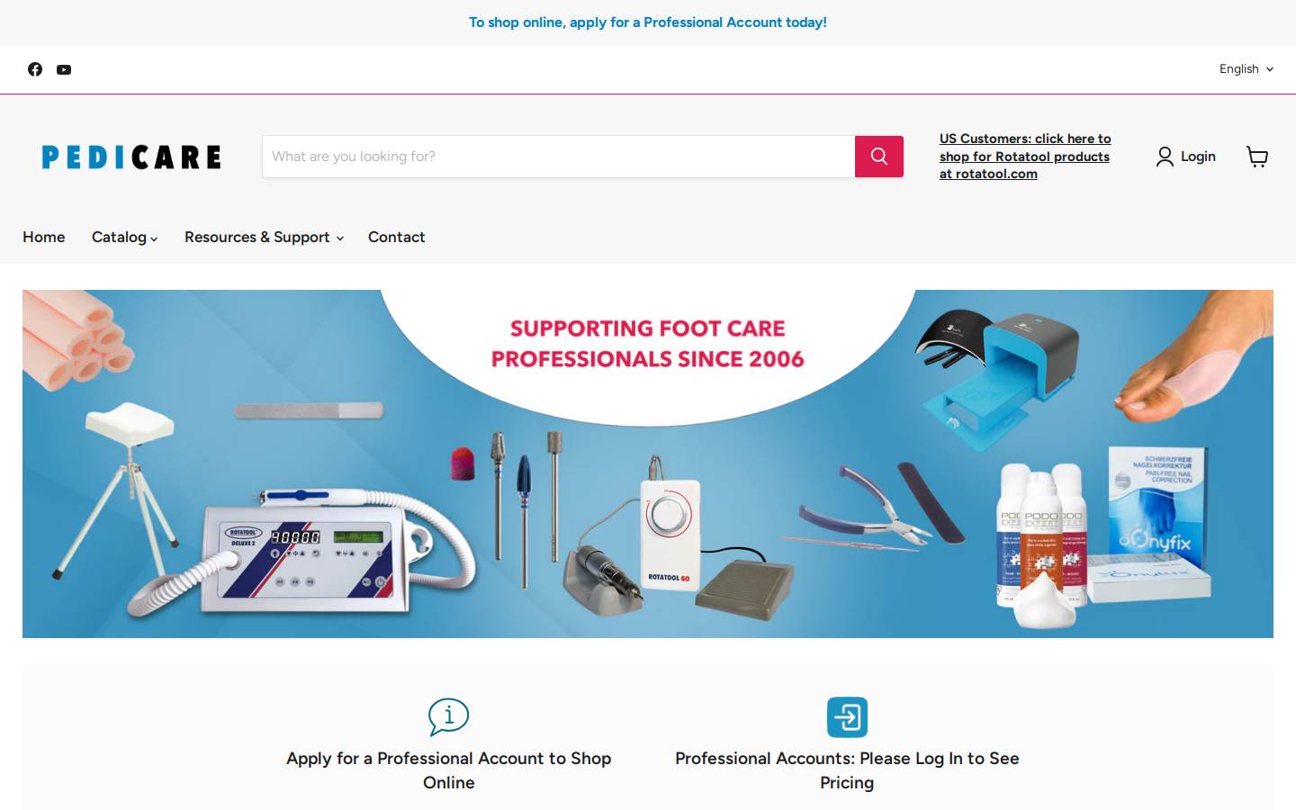 pedicare.ca homepage screenshot