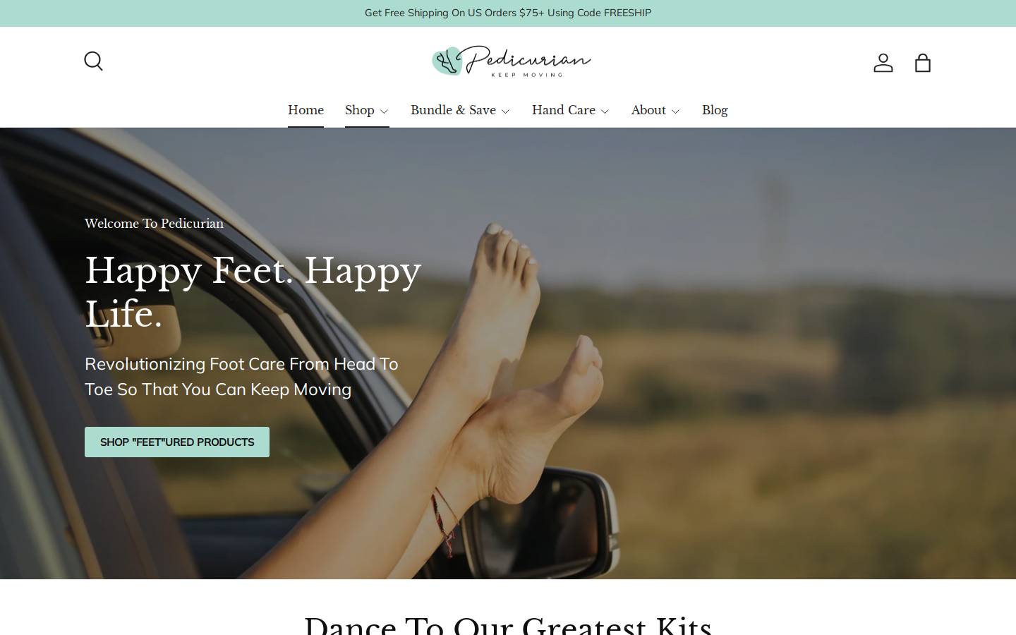 pedicurian.com homepage screenshot