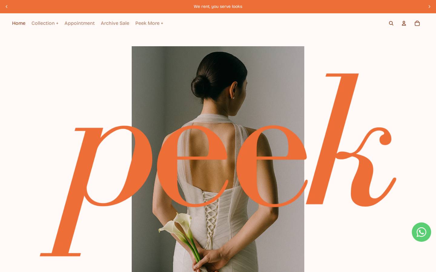 peekthisdress.com homepage screenshot