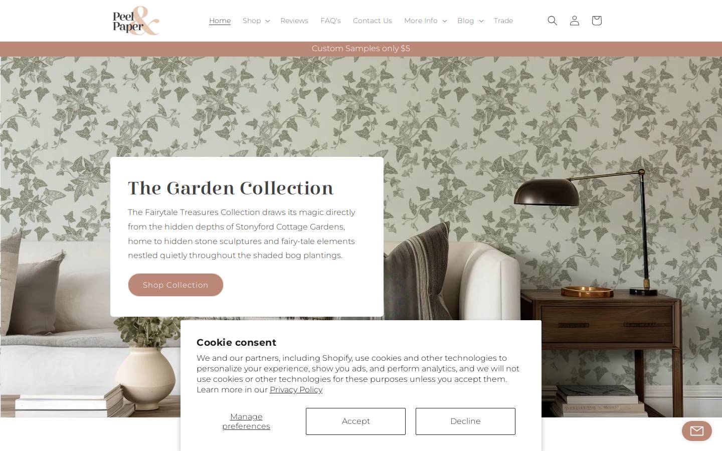 Peelandpaper homepage screenshot