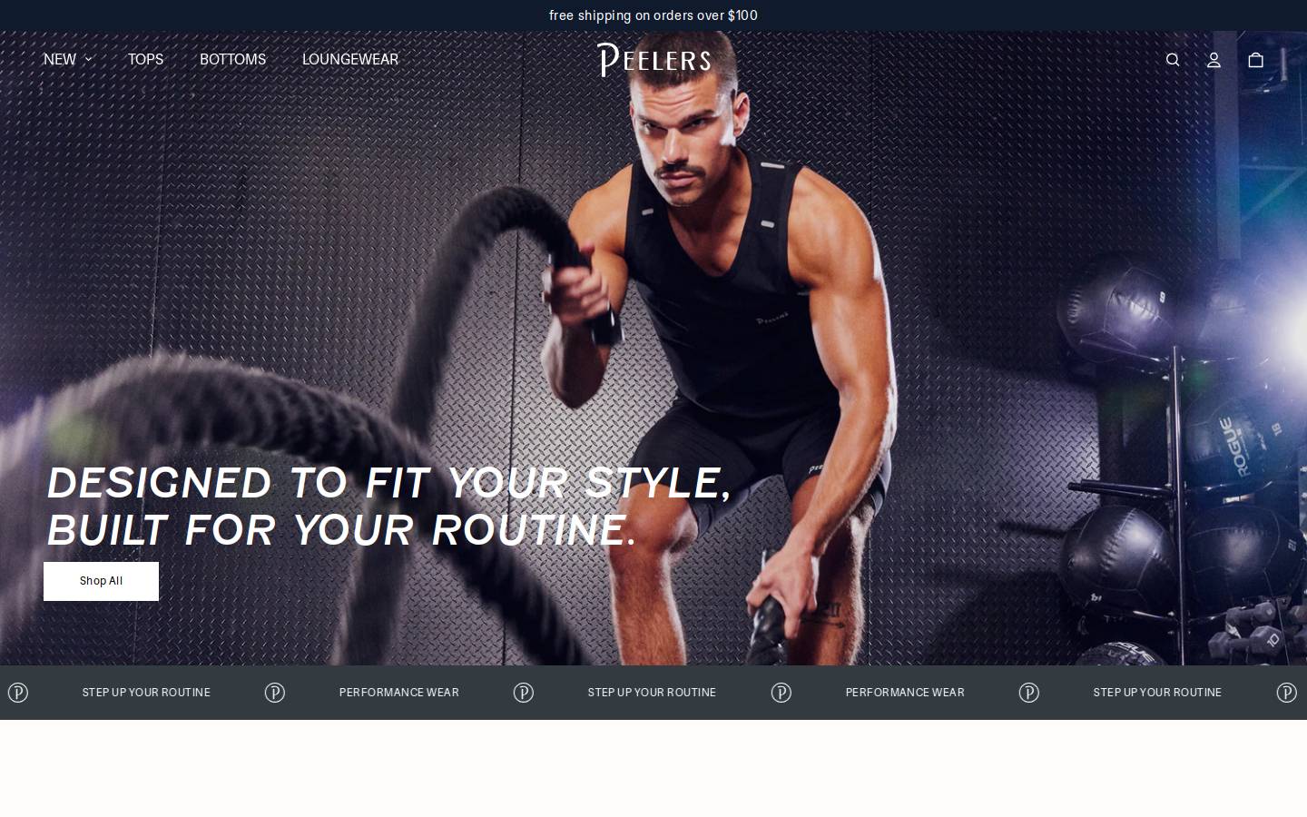 peelersapparel.com homepage screenshot
