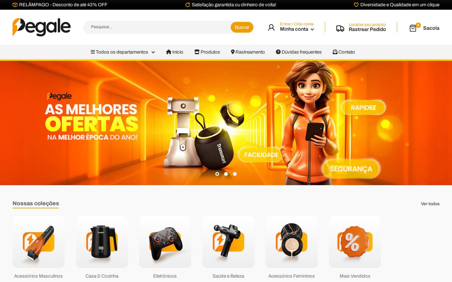 pegale-shop.com homepage screenshot