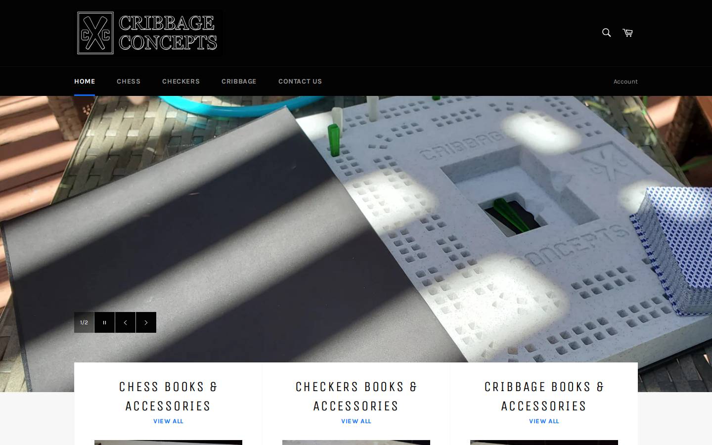 peggameconcepts.com homepage screenshot