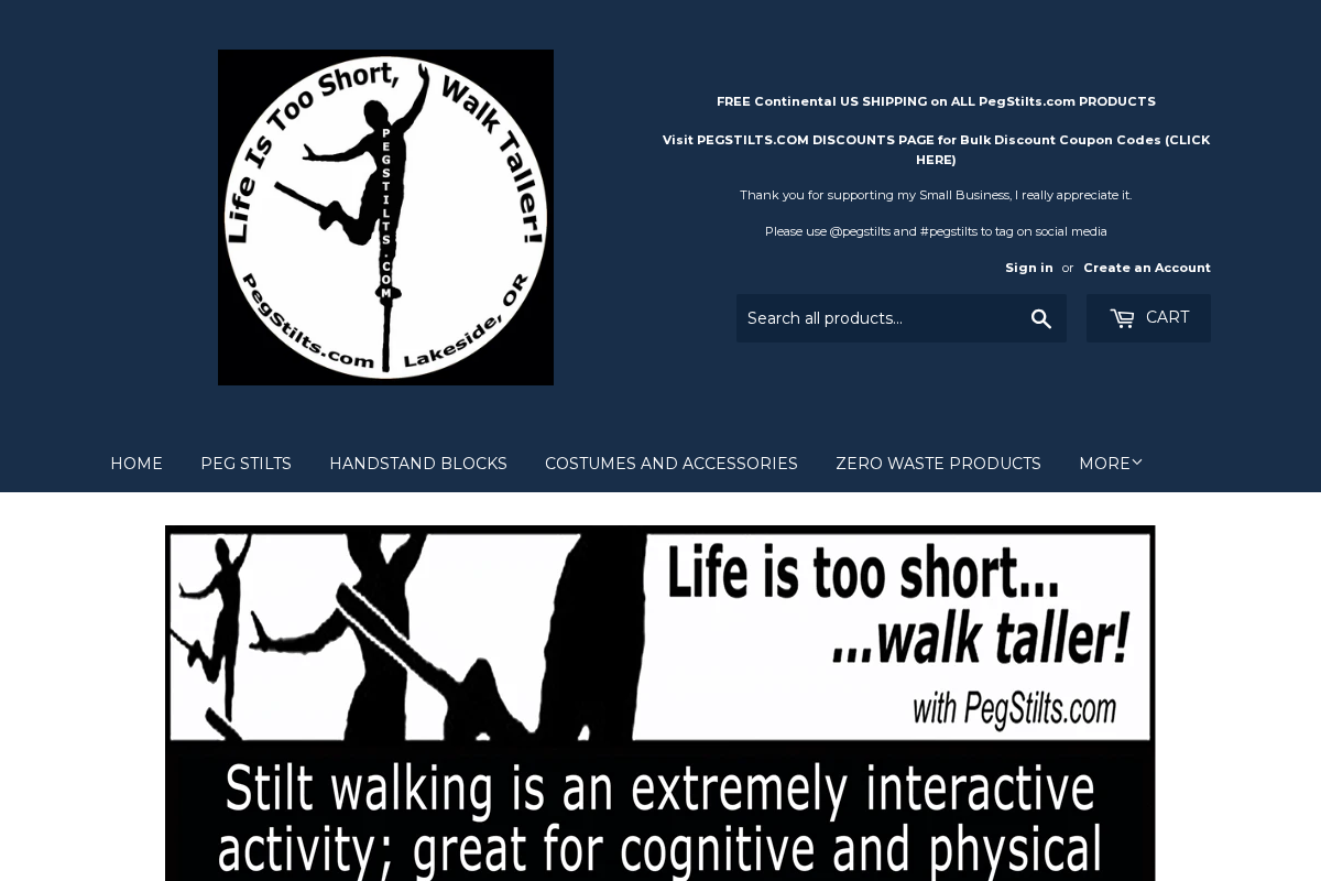 pegstilts.com homepage screenshot