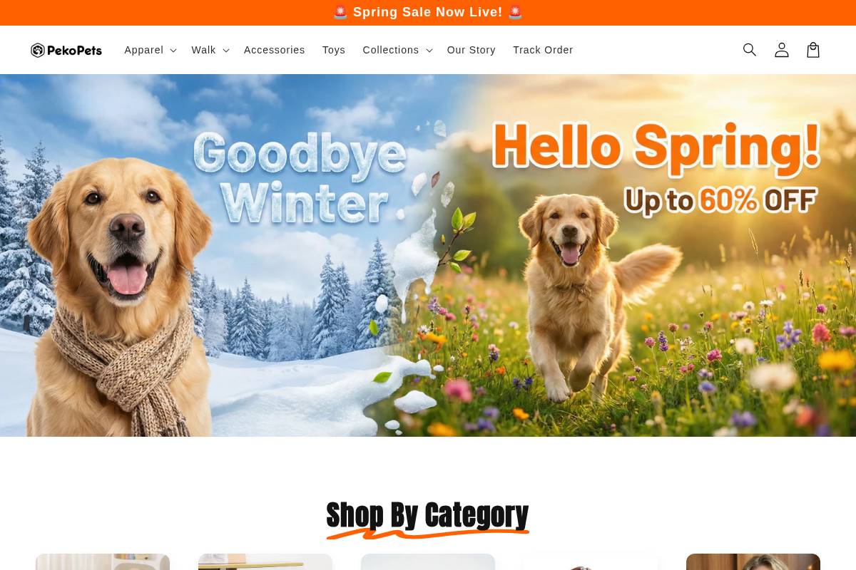 pekopets.com homepage screenshot