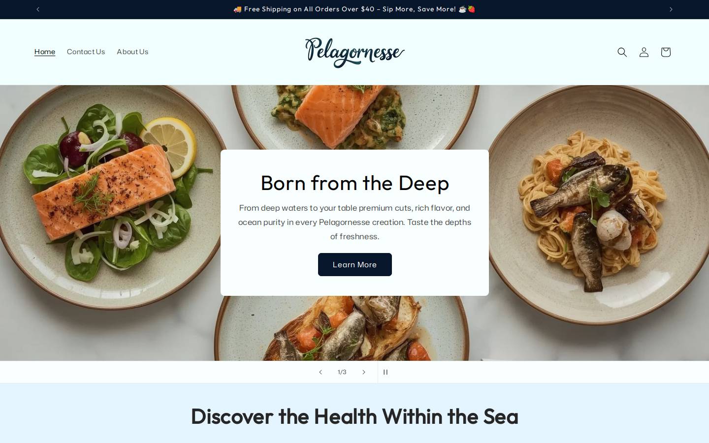 pelagornesse.com homepage screenshot