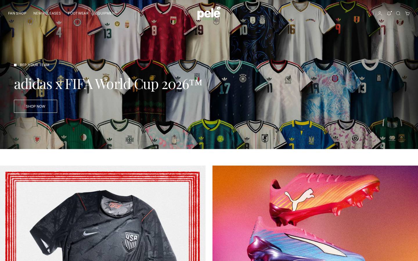 Pelé Soccer homepage screenshot