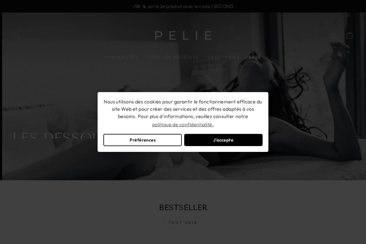 Pelie homepage screenshot