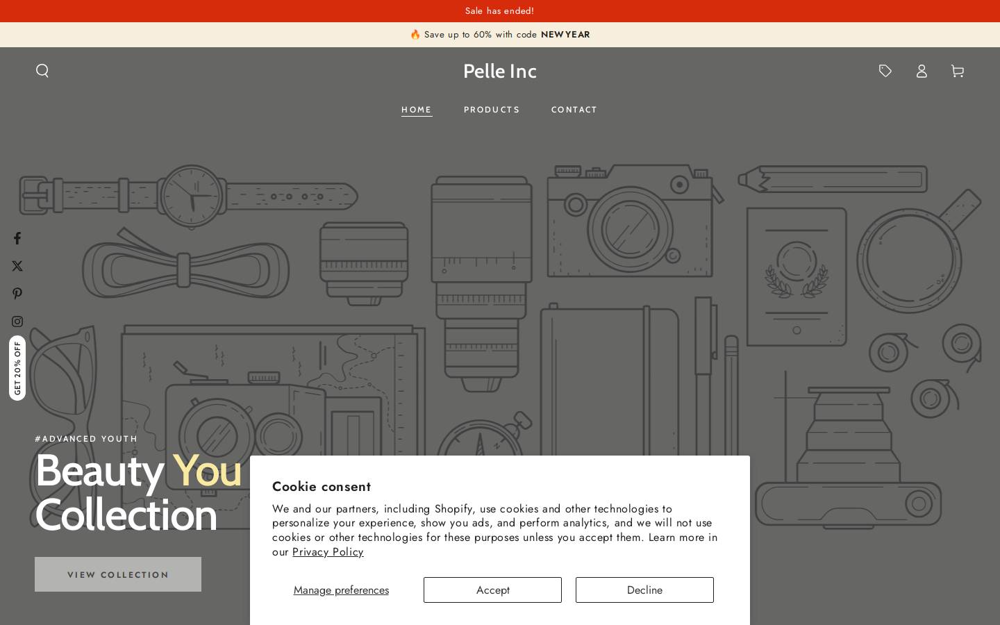 pelleinc.com homepage screenshot