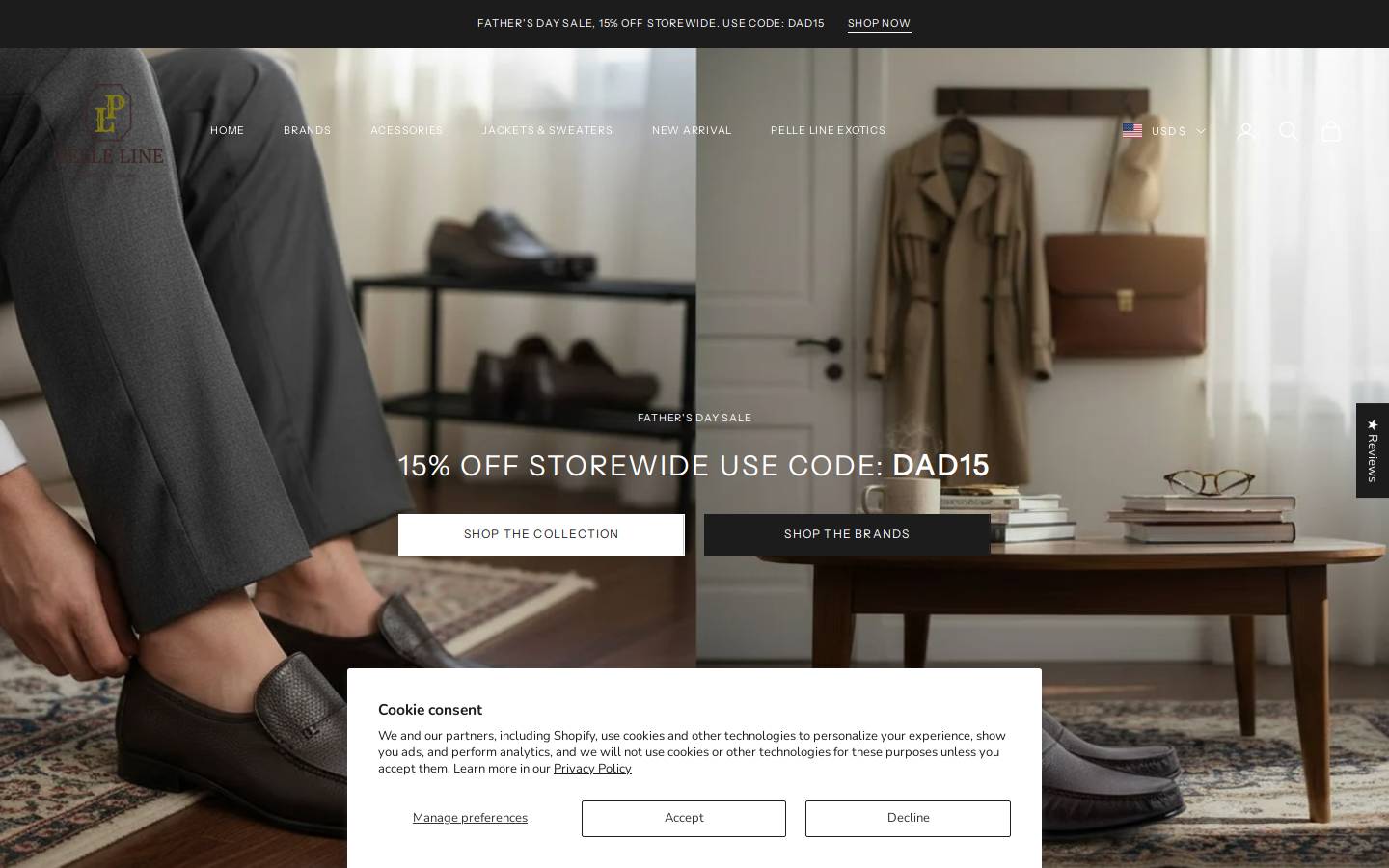 Pelleline homepage screenshot
