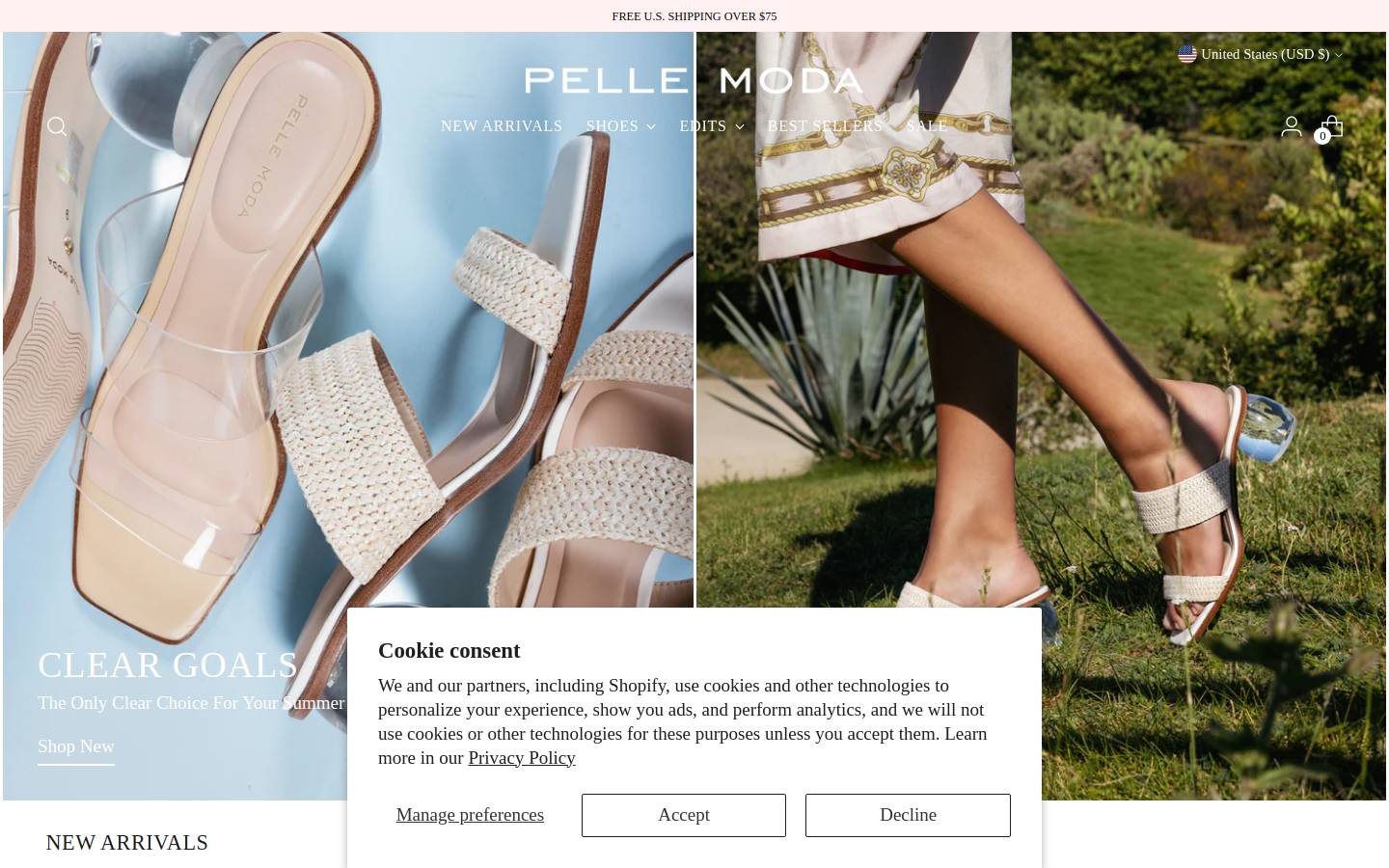 pellemoda.us homepage screenshot