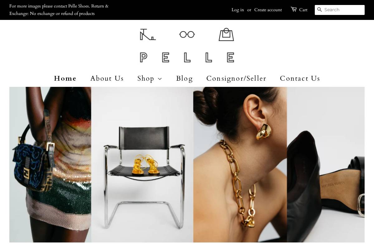 pelleshoes.com.au homepage screenshot