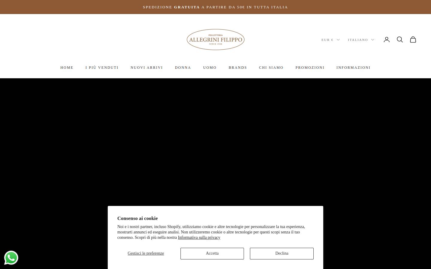 pelletteriaallegrini.it homepage screenshot