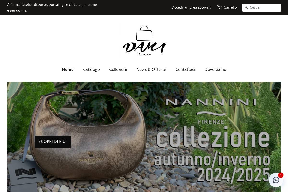 pelletteriadamaroma.it homepage screenshot