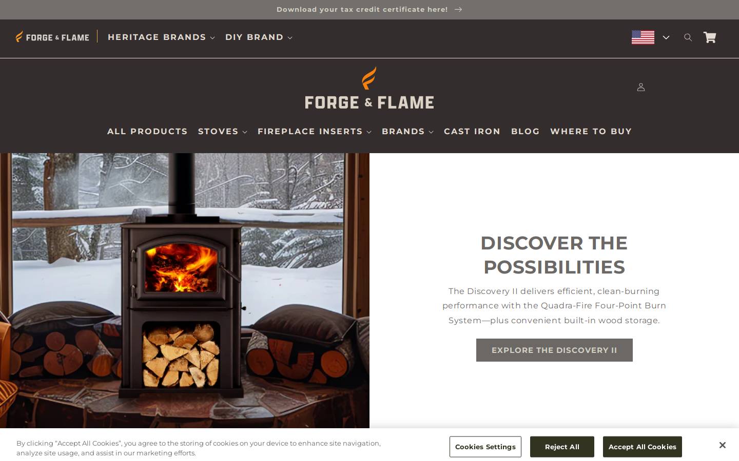 pelprostoves.com homepage screenshot