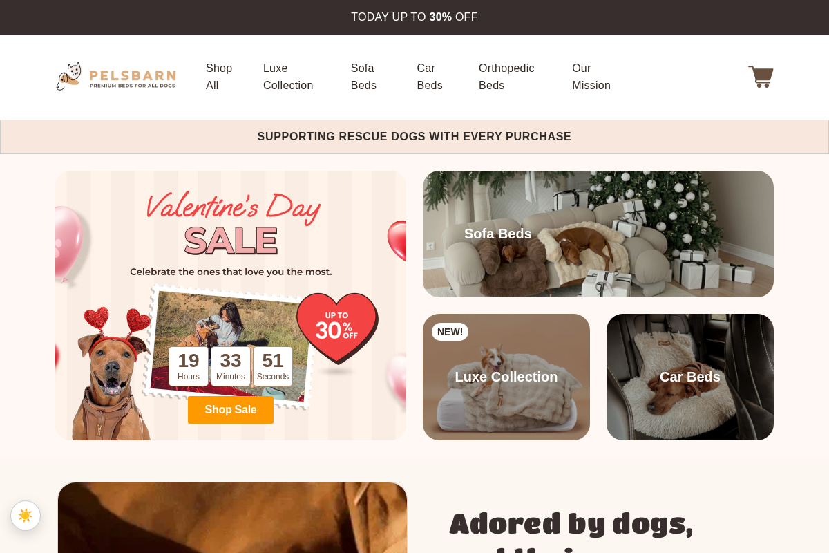 Pelsbarn homepage screenshot