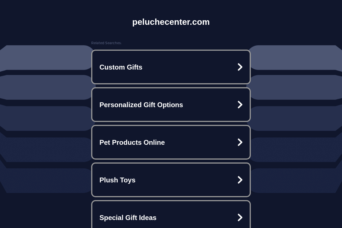 Peluchecenter homepage screenshot