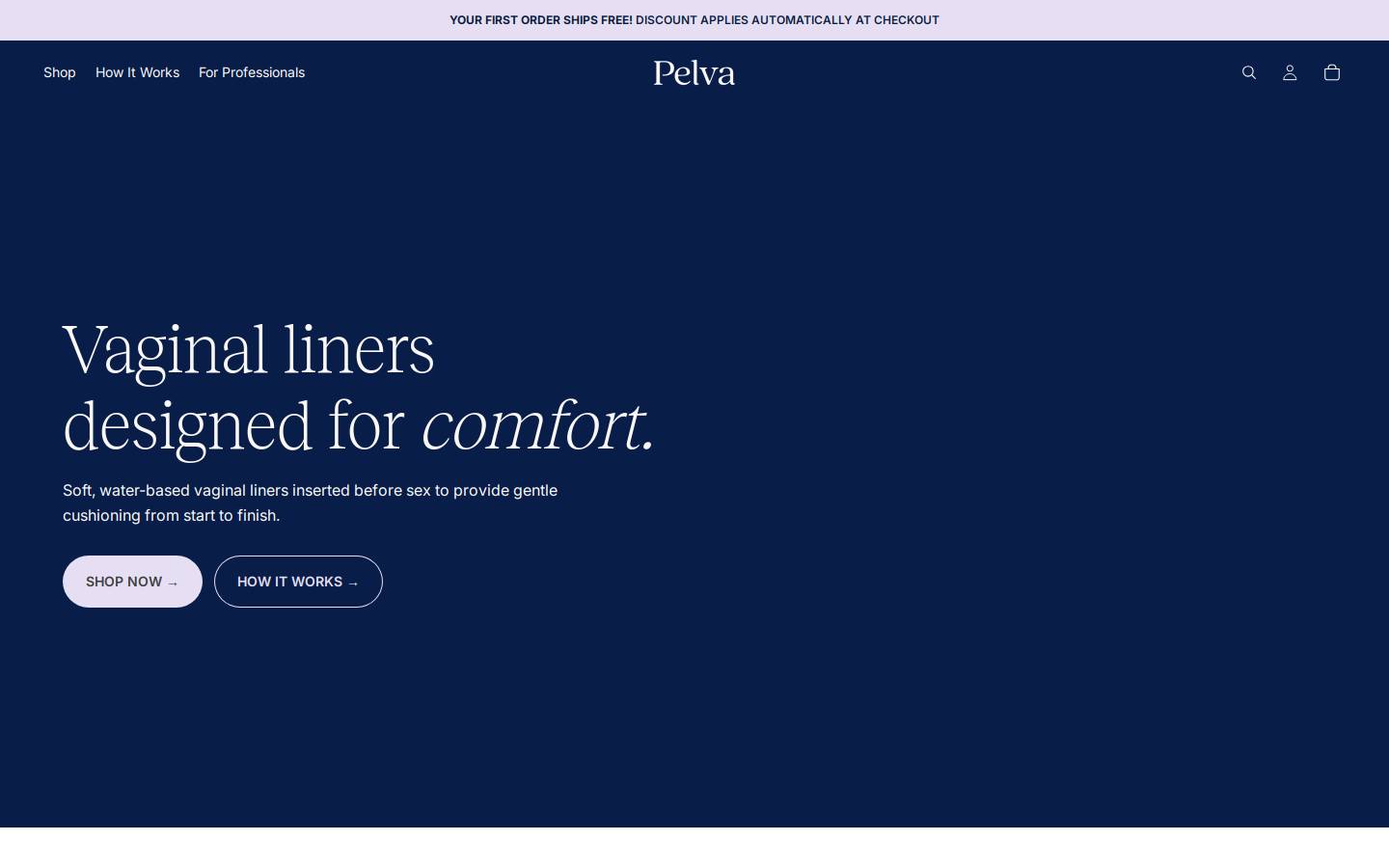 pelva.com homepage screenshot