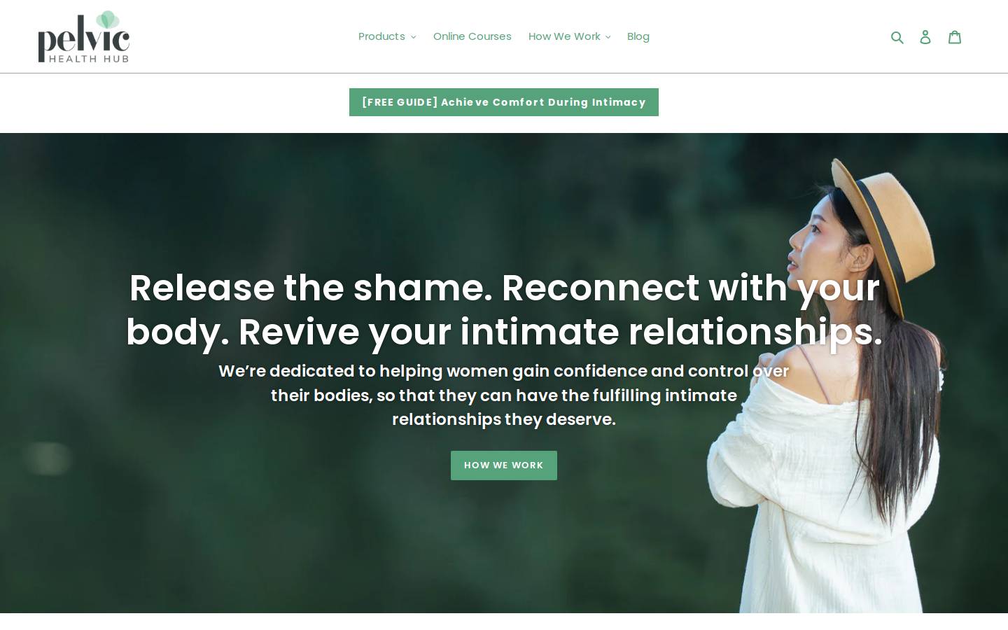 pelvichealthhub.com homepage screenshot